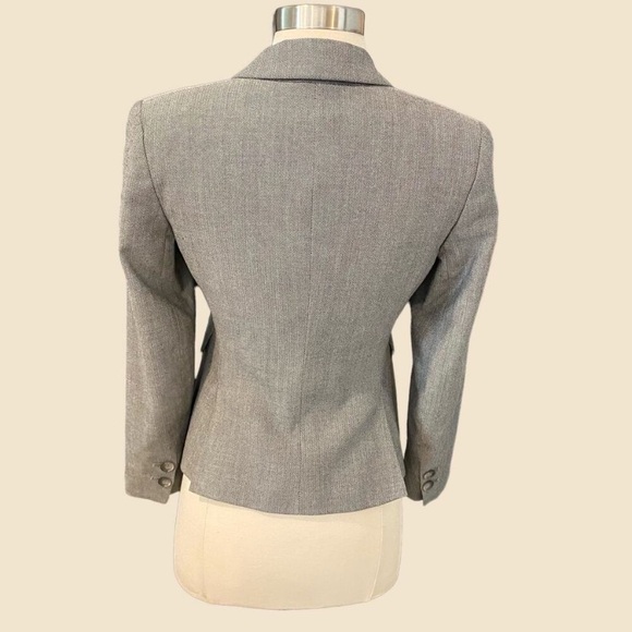 Theory Wool Fitted Blazer In Grey - Picture 6 of 11